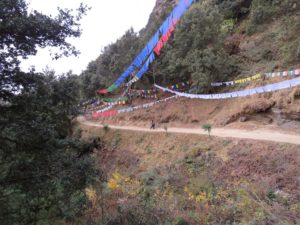 Prayer flags enroute