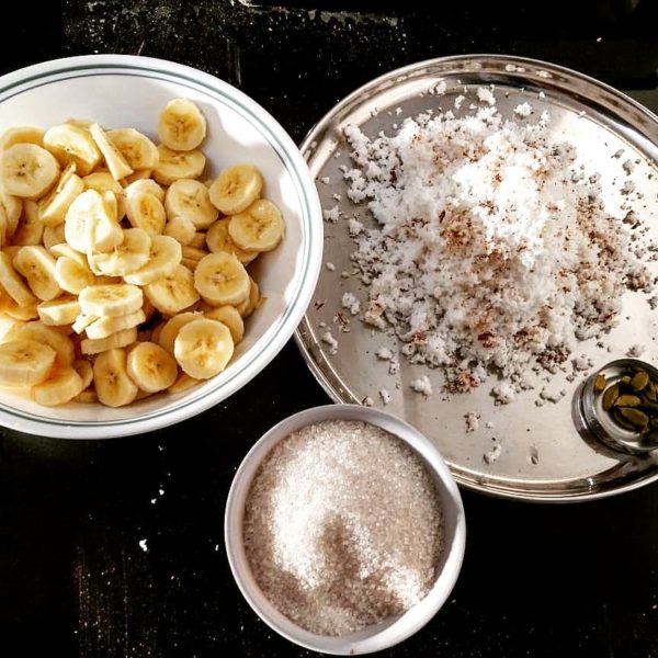 Banana Coconut Halwa Ingredients